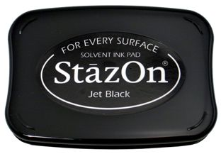 StazOn Permanent Ink Stamp Pad, 1-7/8 x 3, Opaque Cotton White